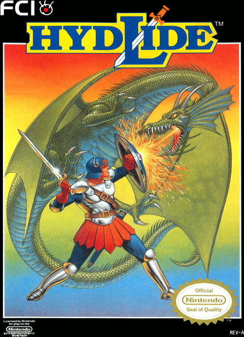 Hydlide box art for NES