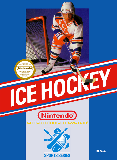 Ice Hockey box art for NES