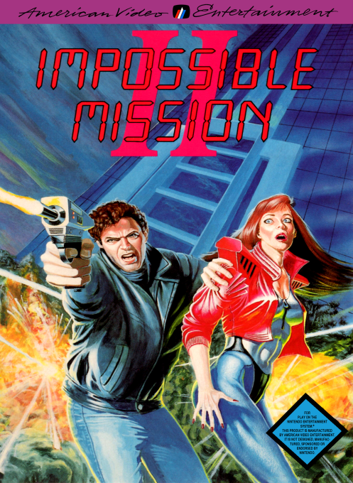 Impossible Mission II box art for NES