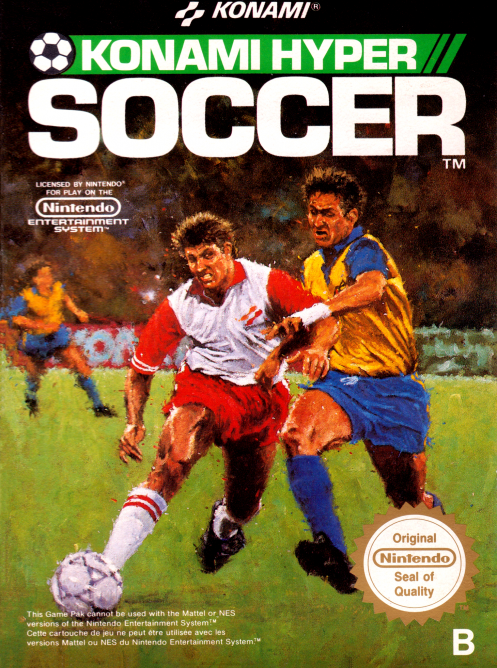 Konami Hyper Soccer box art for NES