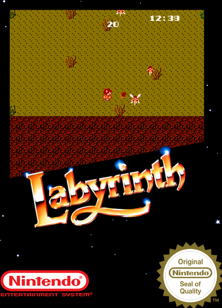 Labyrinth [English Translation] box art for NES