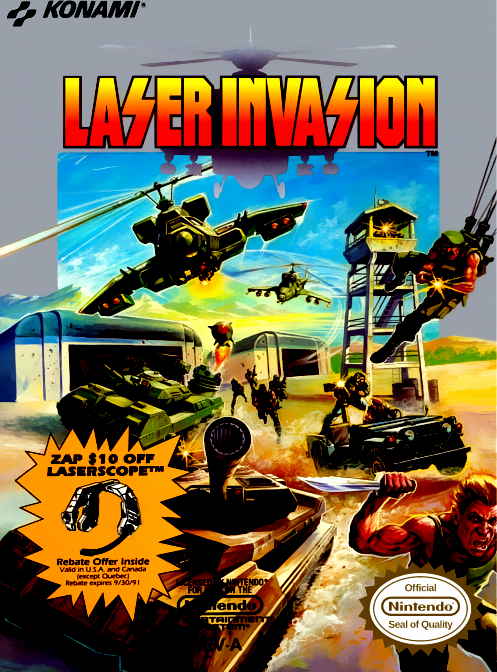 Laser Invasion box art for NES