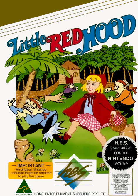 Little Red Hood box art for NES