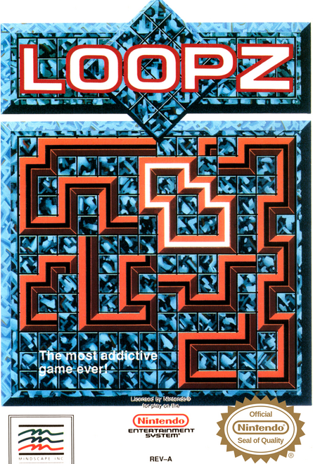 Loopz box art for NES