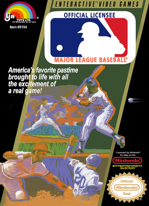 Major League Baseball box art for NES