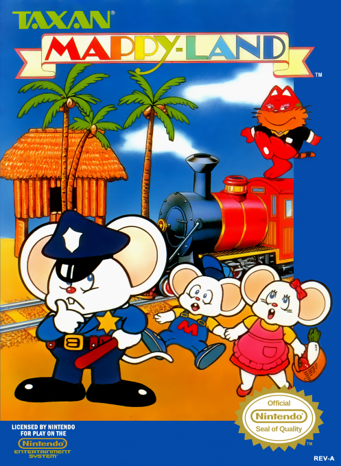 Mappy-Land box art for NES