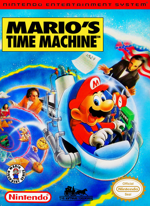Mario's Time Machine NES box art