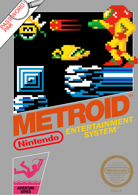 Metroid [5 Screw] box art for NES