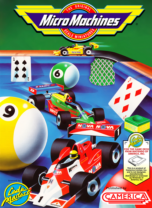 Micro Machines box art for NES