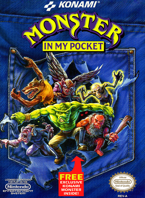 Monster in My Pocket box art for NES