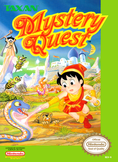 Mystery Quest box art for NES
