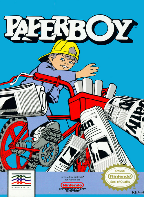Paperboy box art for NES
