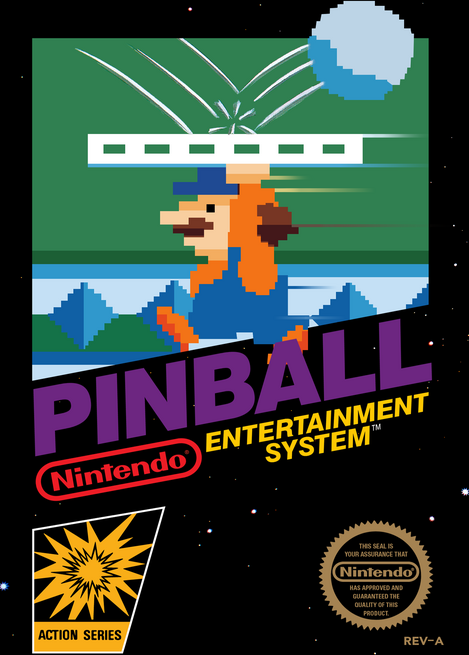 Pinball box art for NES