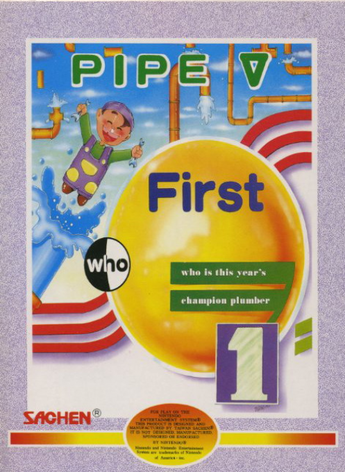 Pipemania box art for NES