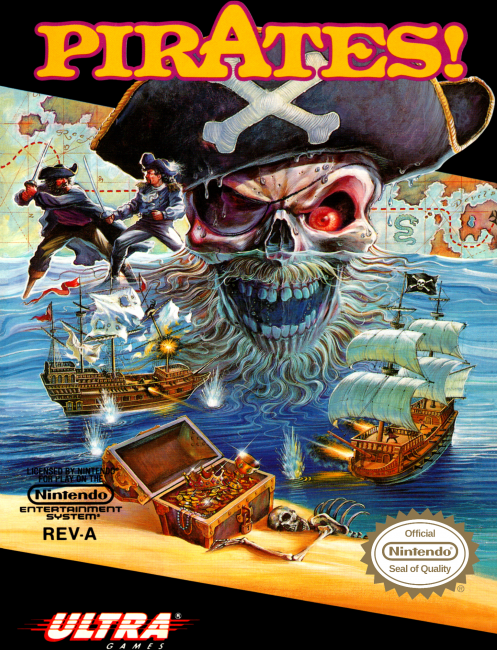 Pirates box art for NES