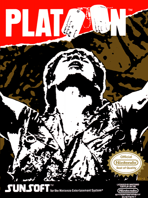 Platoon box art for NES
