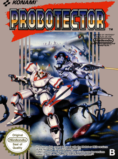 Probotector box art for NES