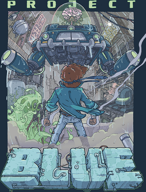 Project Blue box art for NES