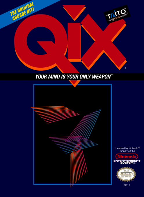 Qix box art for NES