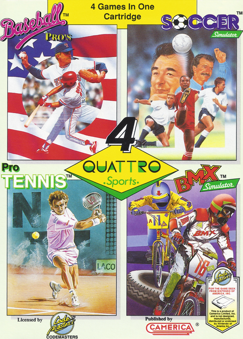 Quattro Sports [Aladdin] box art for NES
