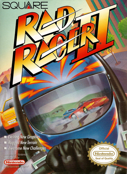 Rad Racer II box art for NES