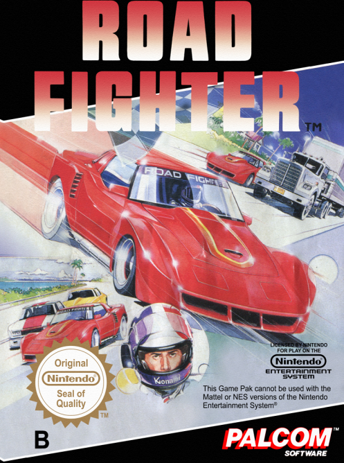Road Fighter box art for NES