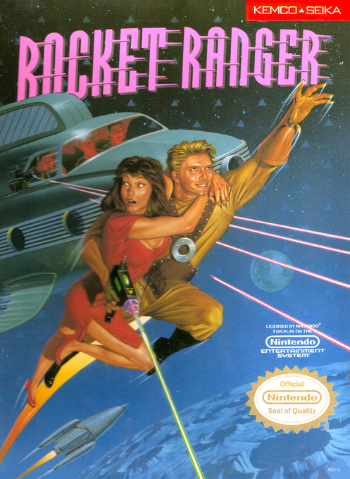 Rocket Ranger box art for NES
