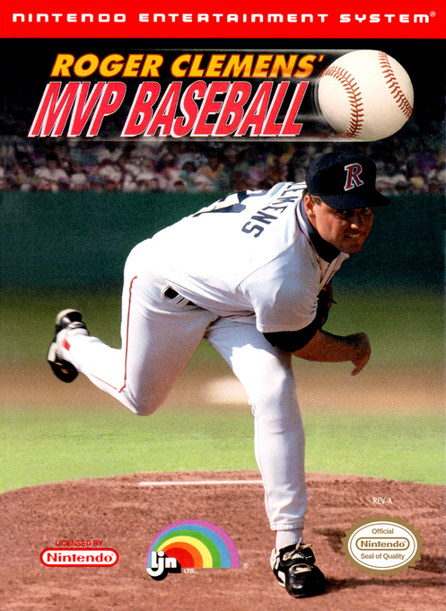 Roger Clemens' MVP Baseball box art for NES