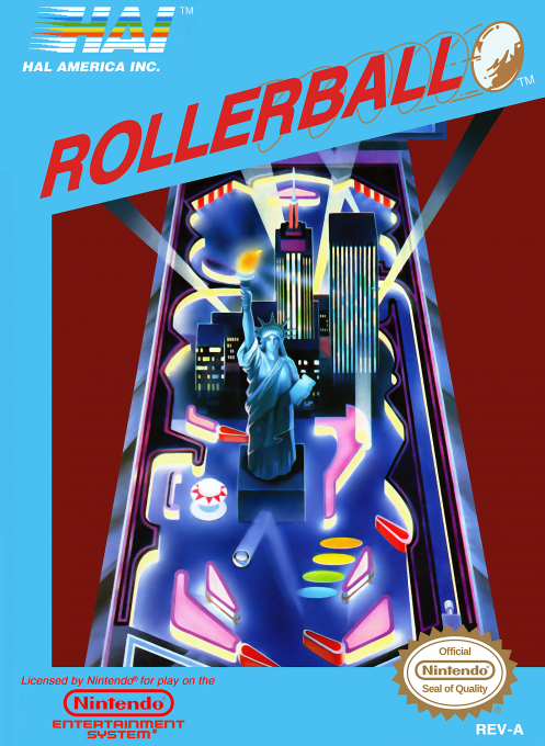 Rollerball box art for NES