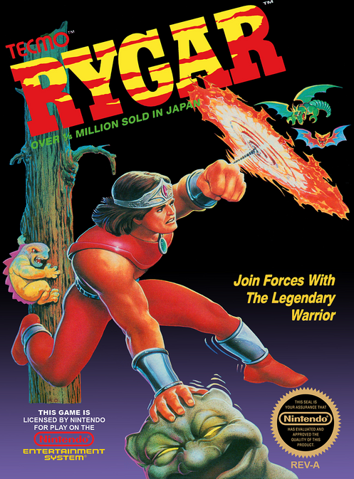 Rygar box art for NES