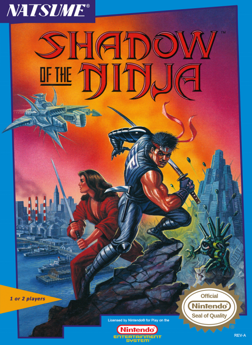 Shadow of the Ninja box art for NES