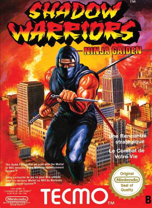Shadow Warriors box art for NES