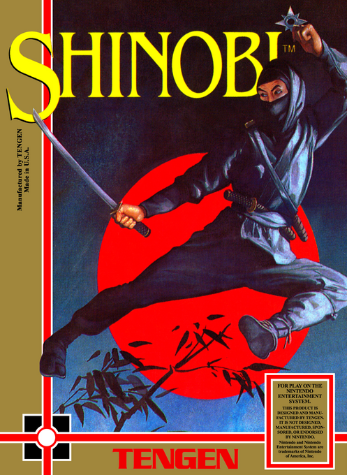 Shinobi box art for NES