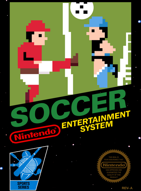 Soccer box art for NES