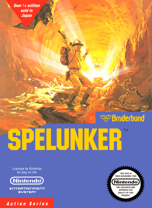 Spelunker [5 Screw] box art for NES