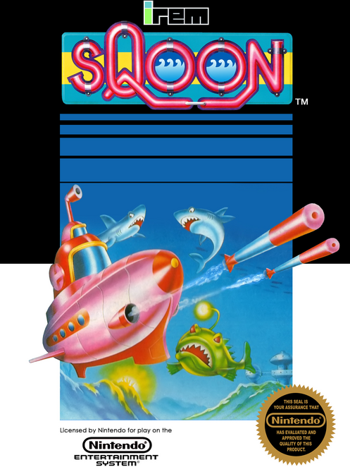 Sqoon box art for NES