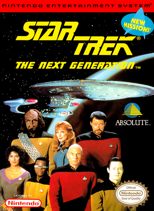 Star Trek The Next Generation box art for NES