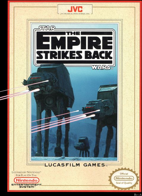 Star Wars The Empire Strikes Back box art for NES