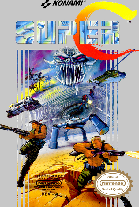 Super C box art for NES