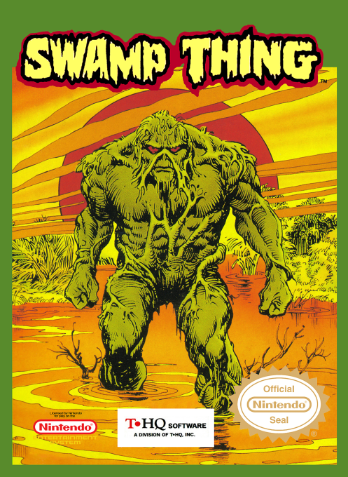 Swamp Thing box art for NES