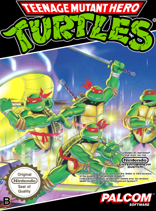Teenage Mutant Hero Turtles box art for NES