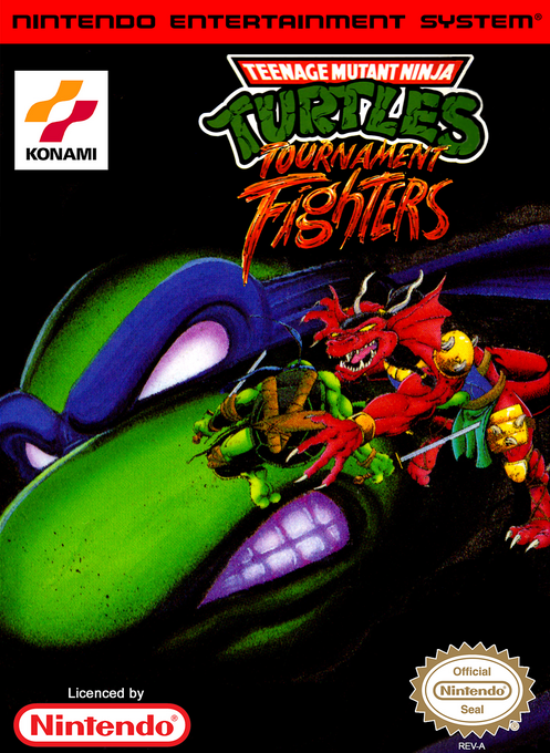 Teenage Mutant Ninja Turtles Tournament Fighters box art for NES