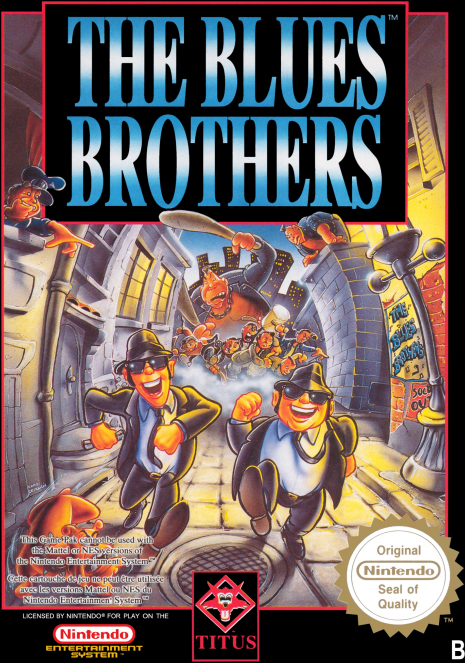 The Blues Brothers box art for NES