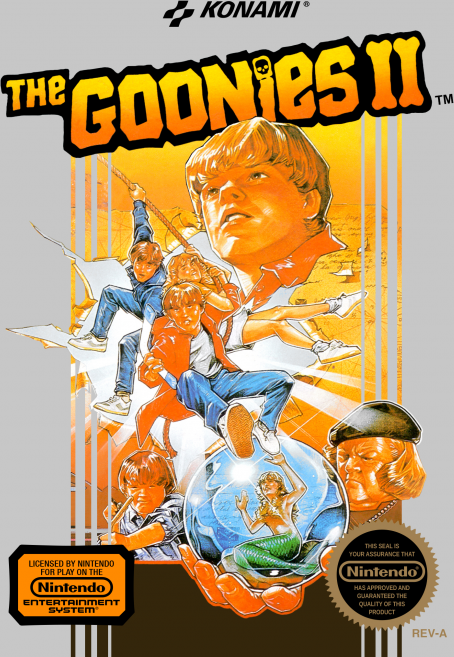 The Goonies II box art for NES