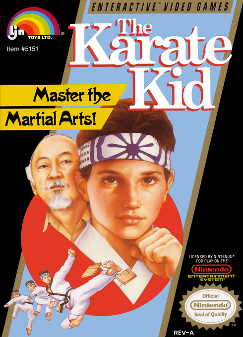 The Karate Kid box art for NES