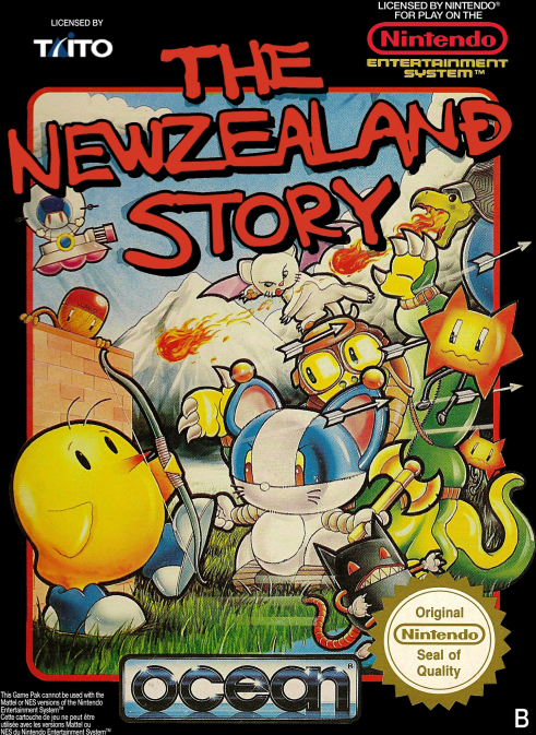 The New Zealand Story box art for NES