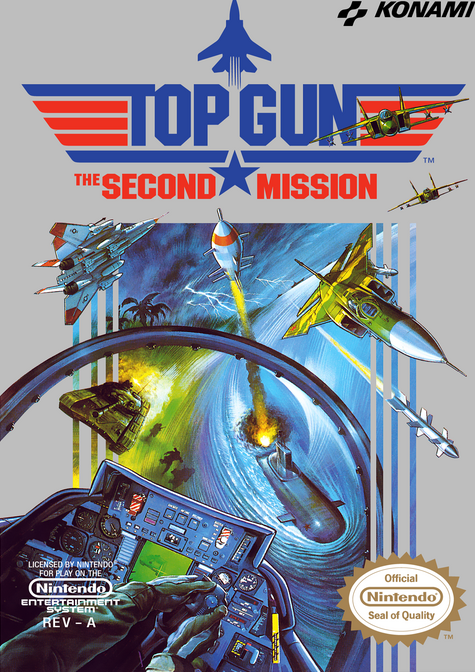 Top Gun The Second Mission box art for NES