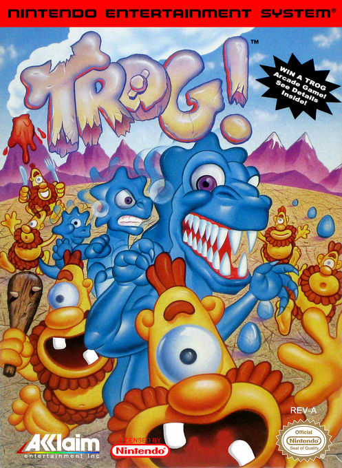 Trog box art for NES
