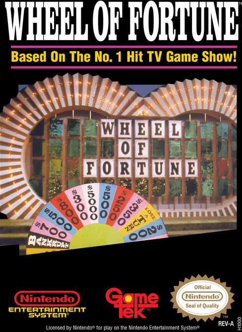 Wheel of Fortune box art for NES