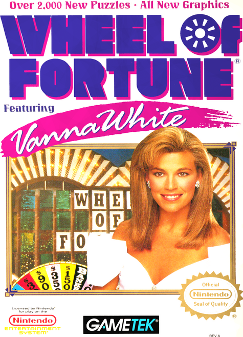 Wheel of Fortune Featuring Vanna White box art for NES